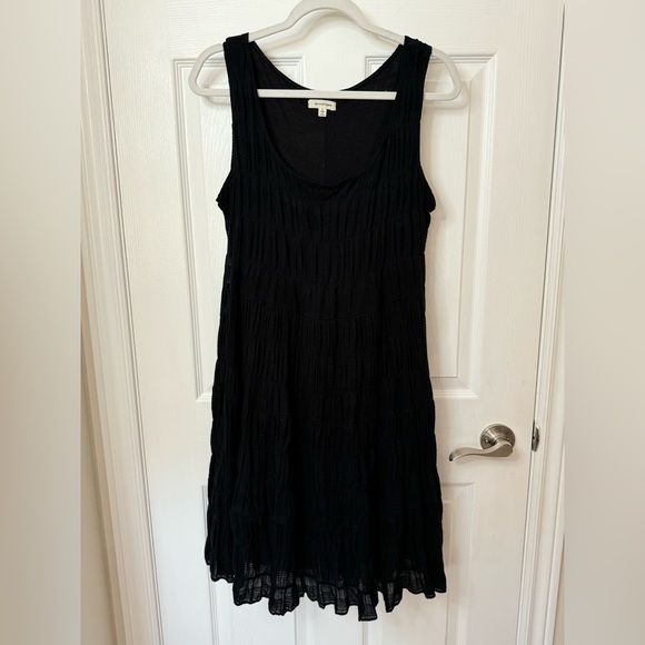 Max Studio Black Textured Sleeveless A-line Dress Size L - Picture 9 of 9